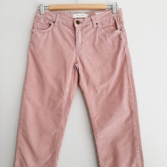 NICE THINGS Corduroy Skinny Pants Pink Sz S - Picture 3 of 10